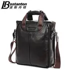 Мужская сумка-мессенджер Bostanten, из 100% натуральной воловьей кожи, сумка для ноутбука