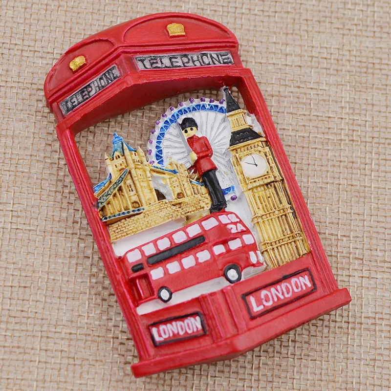 Магнитный сувенир из смолы в виде лондонского пейзажа знаменитый подарок для