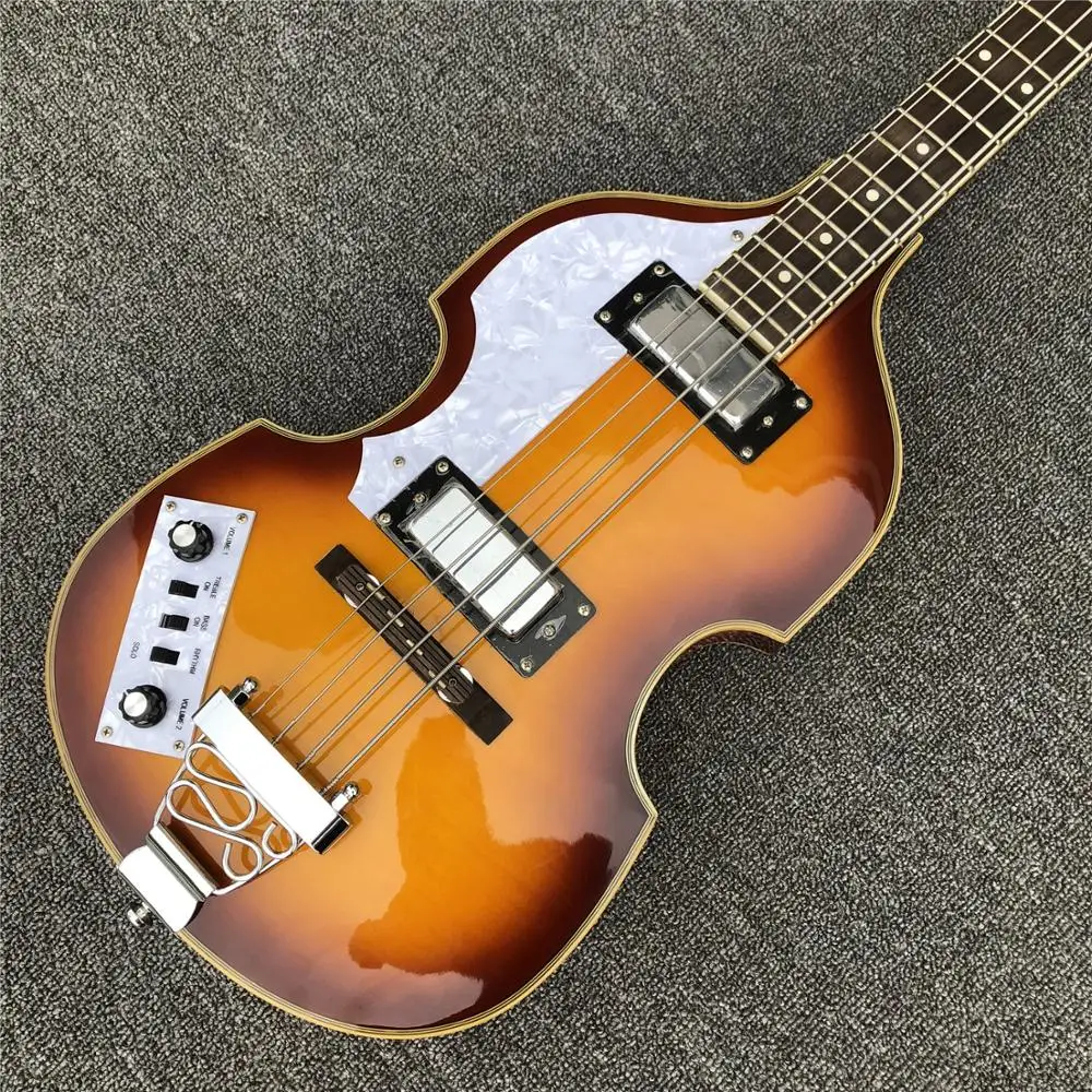 Закат Hofner Скрипка 4 Струны электрический бас гитара BB2 икона серии клен Винтаж CT