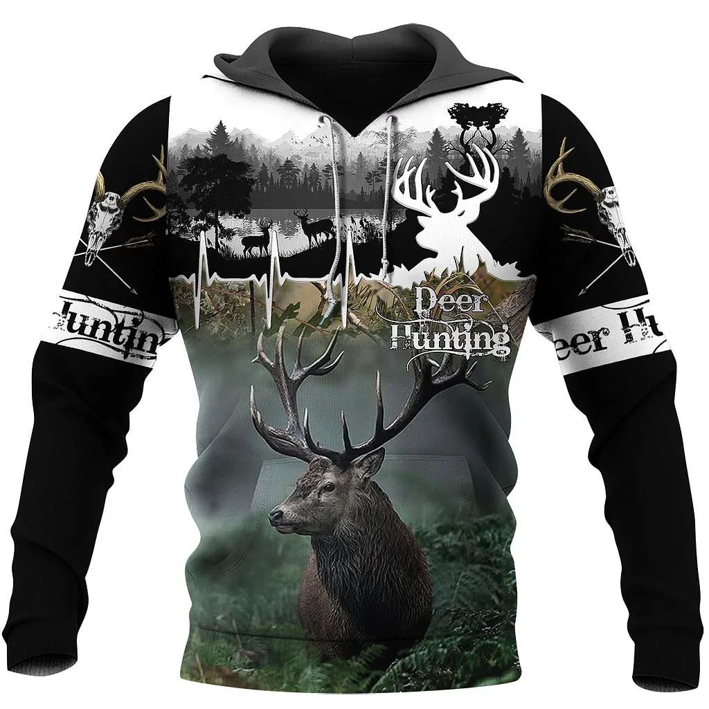 Красивые охотничьи камуфляжные толстовки с 3D принтом модные повседневные куртки