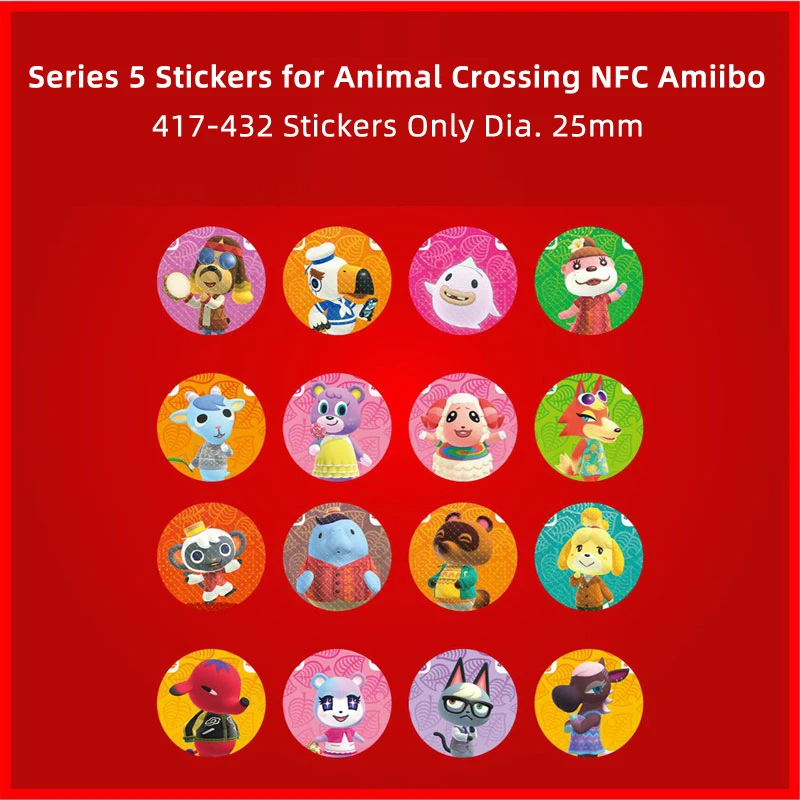 Серия 5 наклеек ярлык 48 шт. 16 для Amiibo | Безопасность и защита