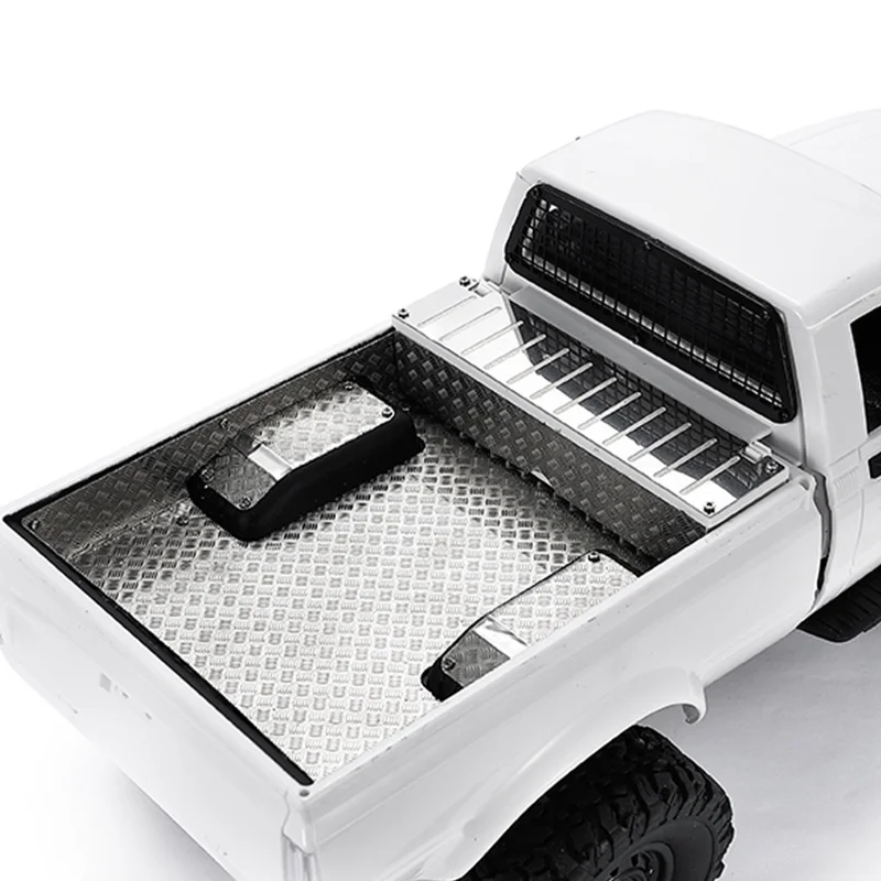 

for WPL C24 C24-1 Metal Rear Trunk Tool Box Decorative Board Anti-Slip Skid Plate 1/16 RC Car Upgrade Parts Accessories