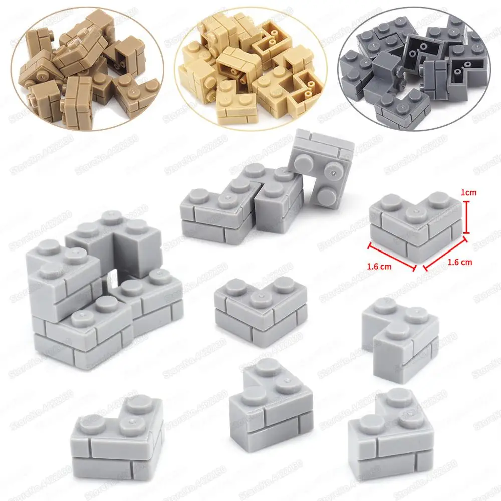 Кубики углы 1x2x2 строительные блоки угловые аксессуары Moc военные технологии