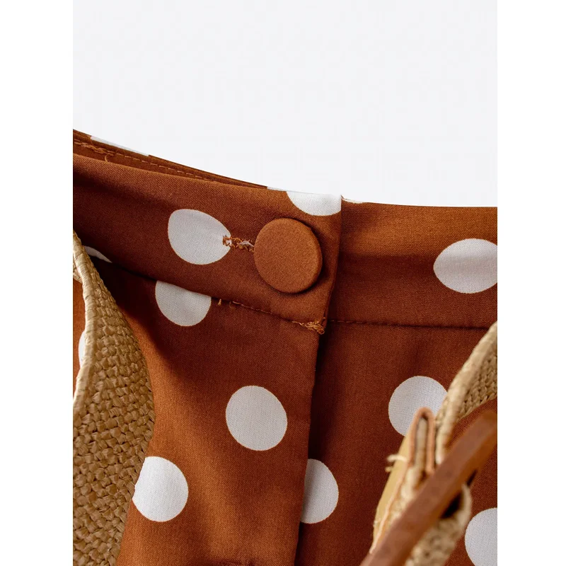 

ZA Women 2020 Chic Fashion Polka Dot With Belt Midi Skirt Vintage High Waist Button-up Irregular Female Skirts Mujer