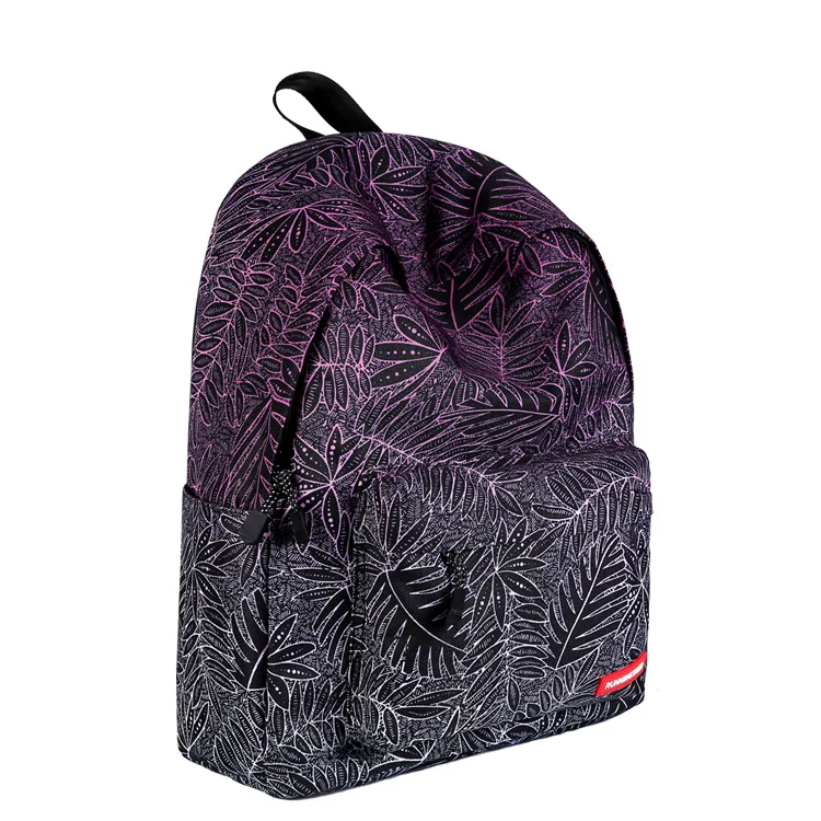 Популярный женский рюкзак с цветочным принтом и листьями вместительная школьная