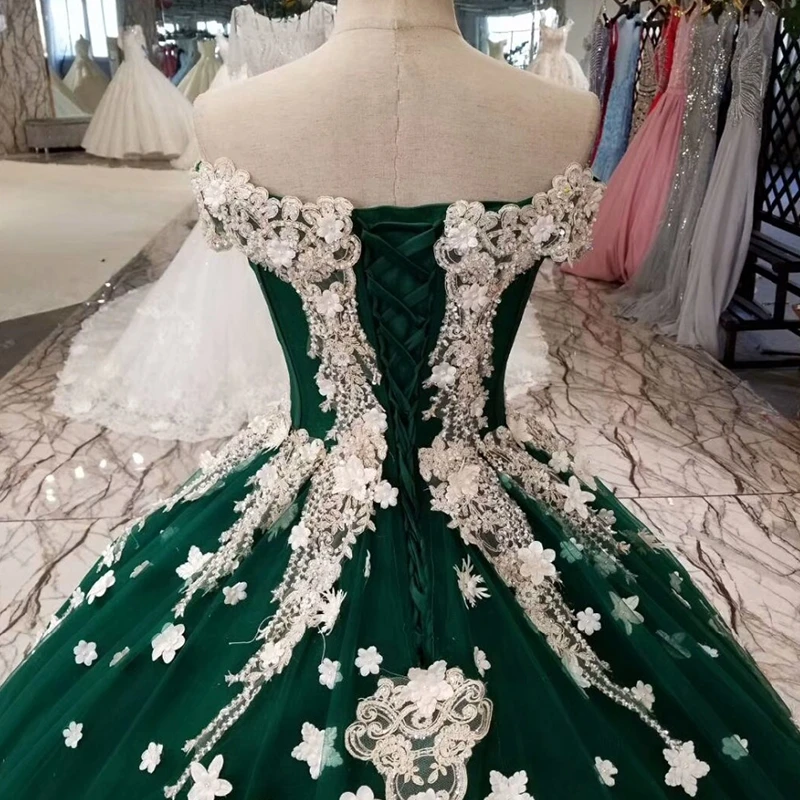 AIJINGYU Puffy Lace Evening Dress Cathedral Gowns Crop Top Real Photo Gorgeous