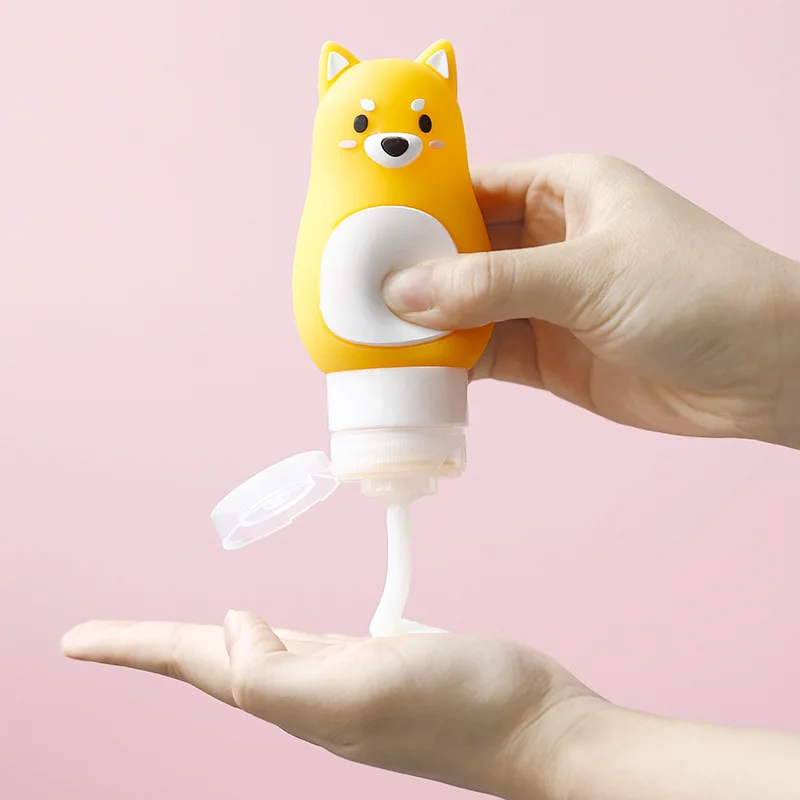 

Animal Portable Cartoon Bear Silicone Travel Case Organizer Shampoo Shower Gel Lotion Storage Refillable Bottle
