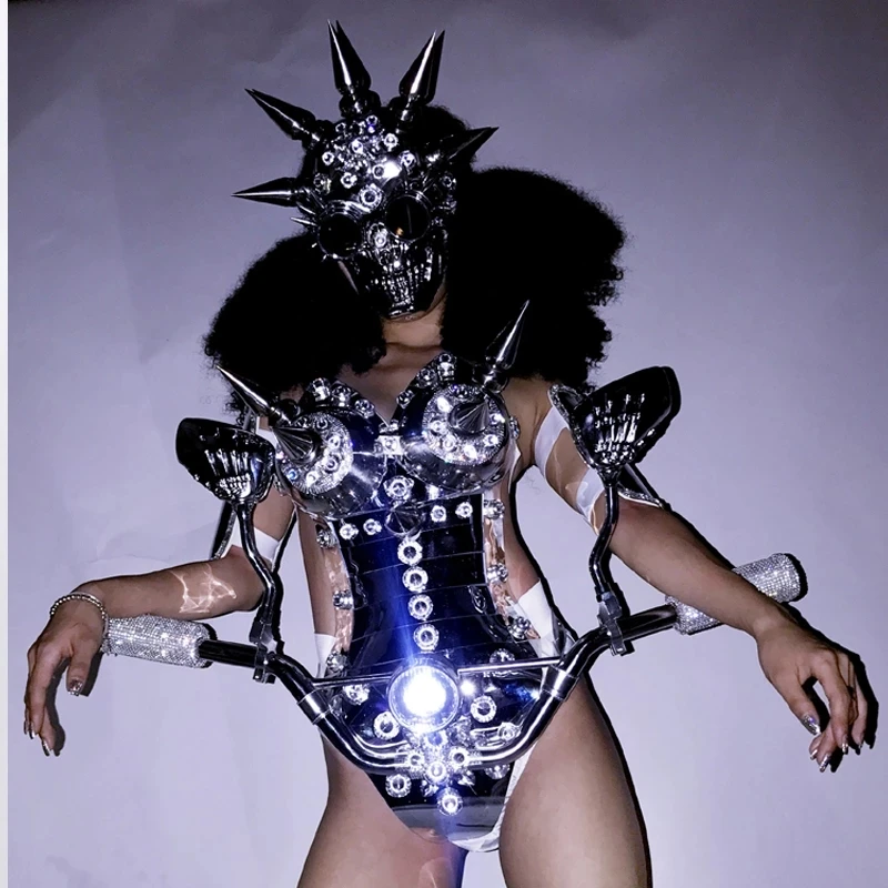 Future technology ночной клуб GOGO женский DS Золотой зеркальный светодиодный светильник с