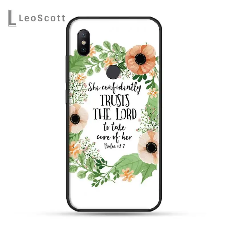 

Bible Quotes verse Philippians Jesus Christian Phone Case For xiaomi Redmi 5 5A plus 7A 8 note 2 3 4 5 5A 6 7 GO K20 A2