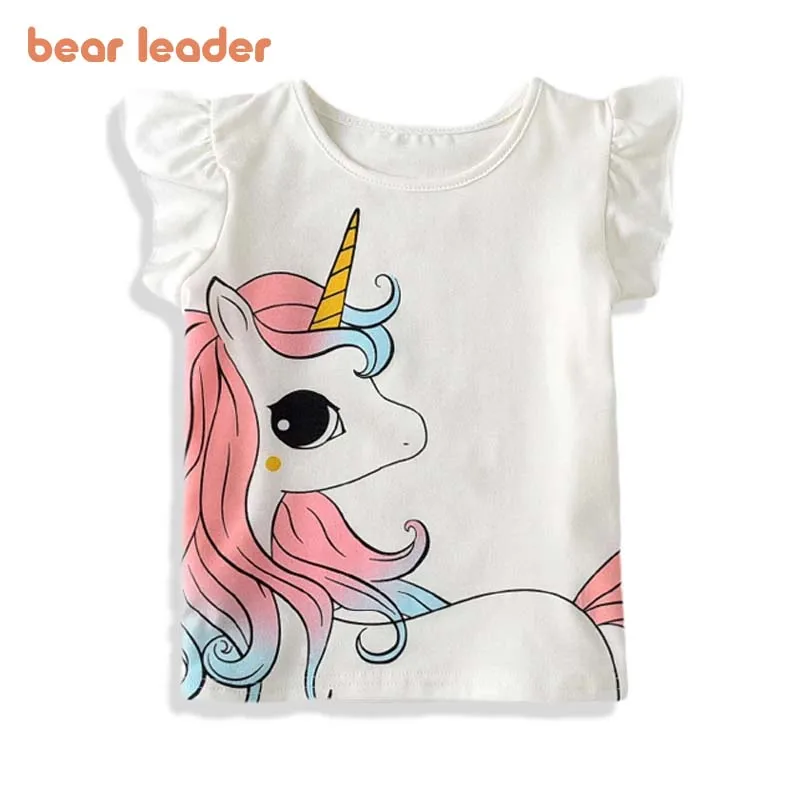 Футболка Bear Leader для девочек Повседневная рубашка с градиентным принтом тай-дай