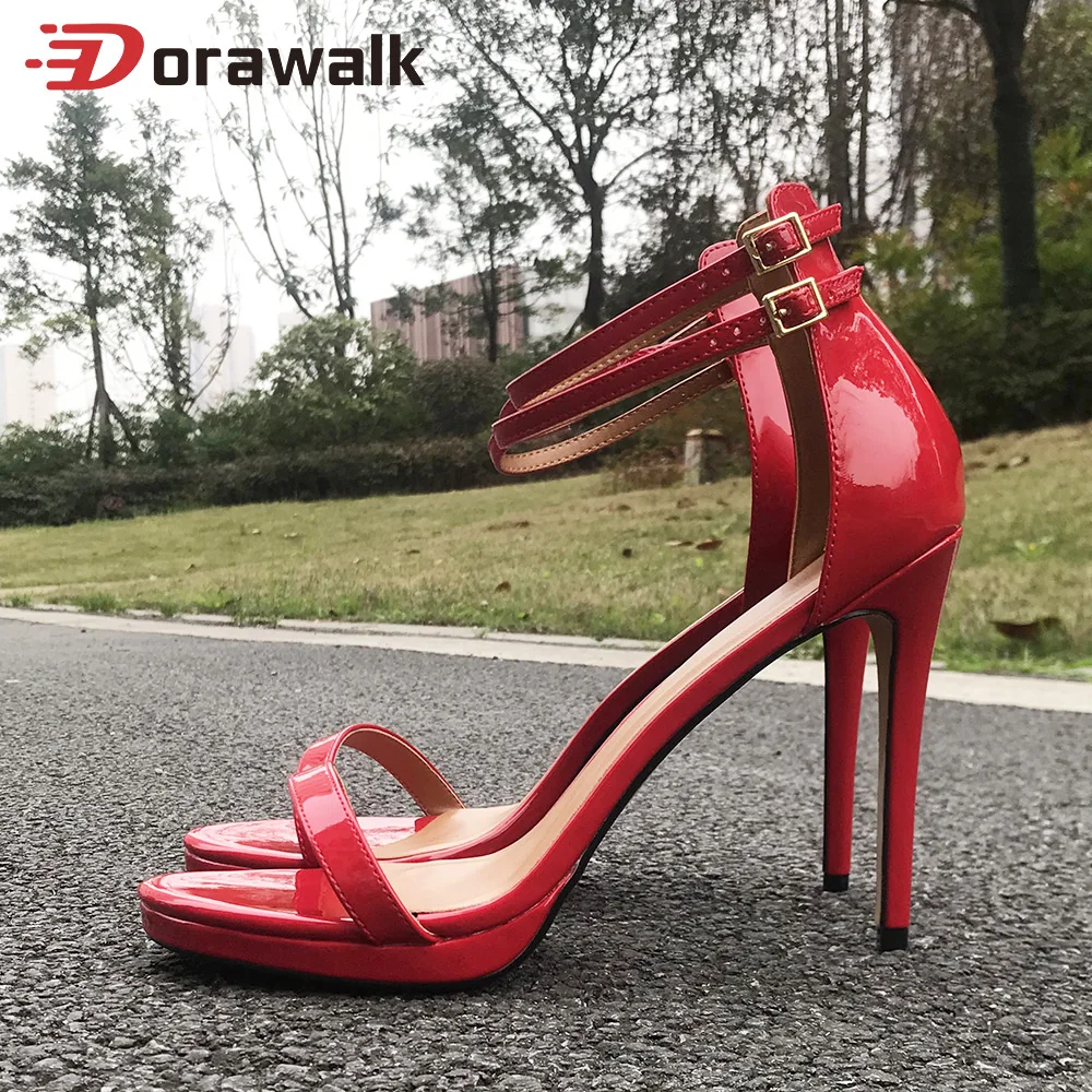 Женские туфли на очень высоком каблуке босоножки платформе с ремешком щиколотке