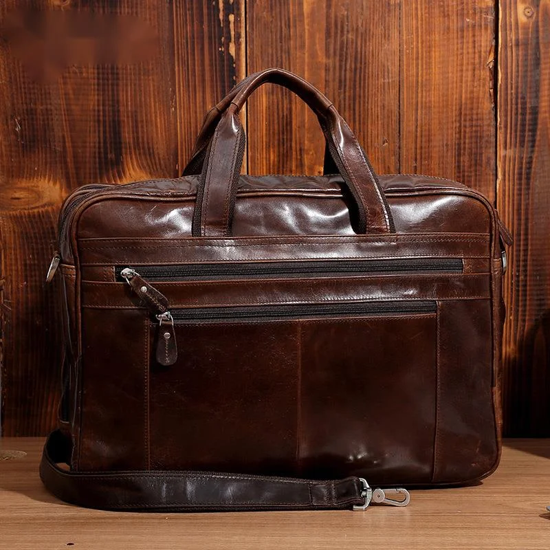 

Портфель мужской из натуральной кожи, Повседневная сумка для ноутбука, сумка-мессенджер для бизнеса/путешествий, Многофункциональный сакв...