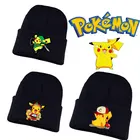 Покемон Пикачу анимация периферическая вязаная шерстяная шапка спортивная и повседневная шапка для мужчин и женщин Зимняя теплая плюшевая шапка Рождественский подарок