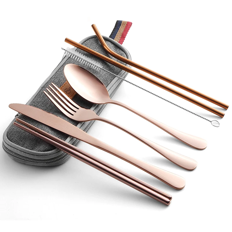 Столовая и набор кухонной посуды походные многоразовые металлические ложки из