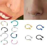 1pcs u shaped fake nose ring hoop septum rings stainless steel nose piercing fake piercing oreja pircing jewelry