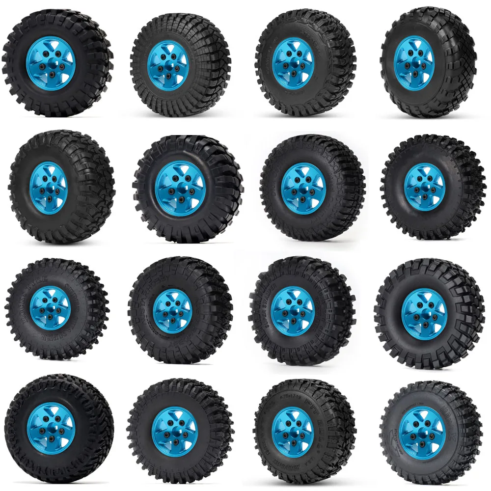ENRON-ruedas de aleaci&oacute;n de 1,9 pulgadas, conjunto de borde con abalorios de 54x44x26mm para coche RC 1:10 Crawler Axial 90046 Traxxas TRX-4 MST jimny TF2 D90 D110, novedad-5
