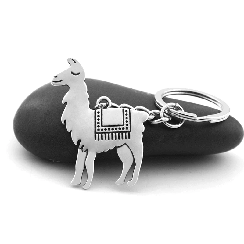 Цельнокроеное платье в ретро-стиле Anitque Посеребренная Милая ламы &amp брелок для