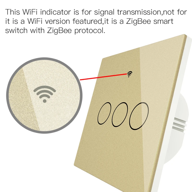 

EU Standard Tuya ZigBee Smart Light Switch With 1/2/3gang Two Wiring Methods Support Smart Life/Alexa Google Home Remote Contro