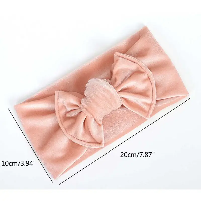 

Messy Hair Bow Velvet Head Wrap For Girls Winter 2019 Kids Velvet Turban Headband Girls Floppy Bow Hairband Hair Accessories