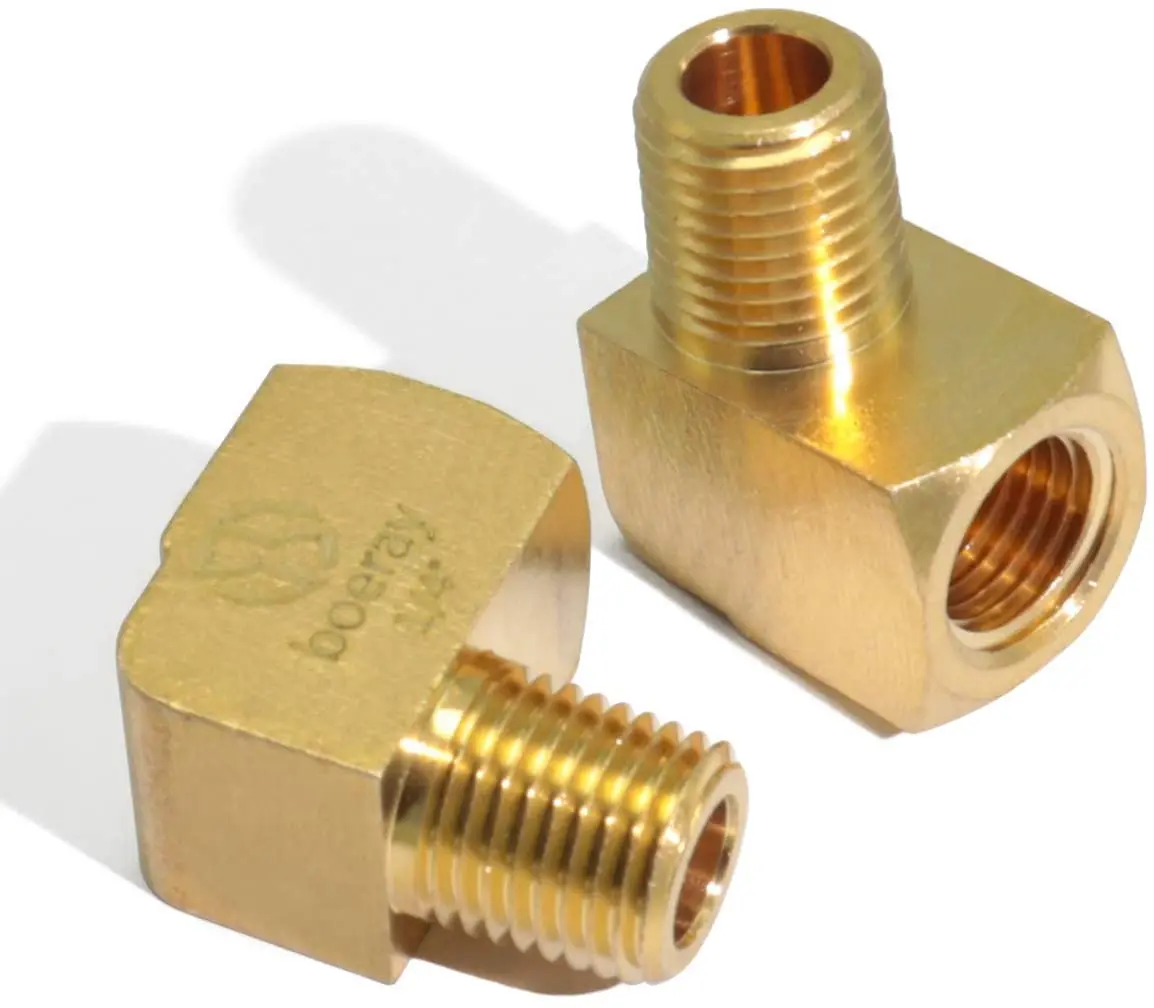 Латунный фитинг 2шт угловой патрубок 90 градусов для улицы наружная труба 1/4 дюйма