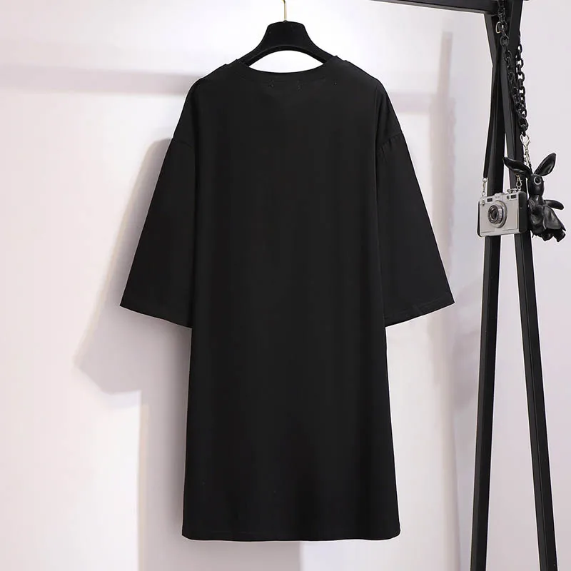 Платье женское летнее большого размера бюста 158 см 5XL 6XL 7XL 8XL 9XL черного белого