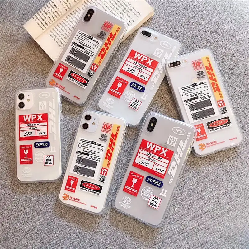 Новинка индивидуальная пара Dhl прозрачный узор чехол для телефона Iphone X 11 Pro Xs Max Xr