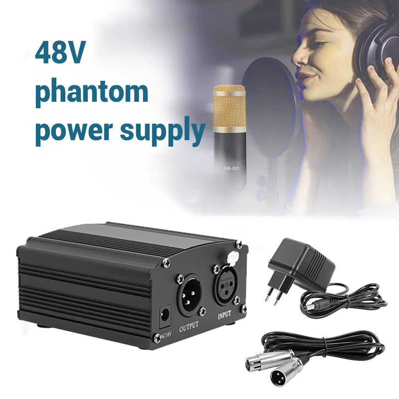 Адаптер Phantom Power 48В для конденсаторного студийного микрофона BM 800|Микрофоны| |
