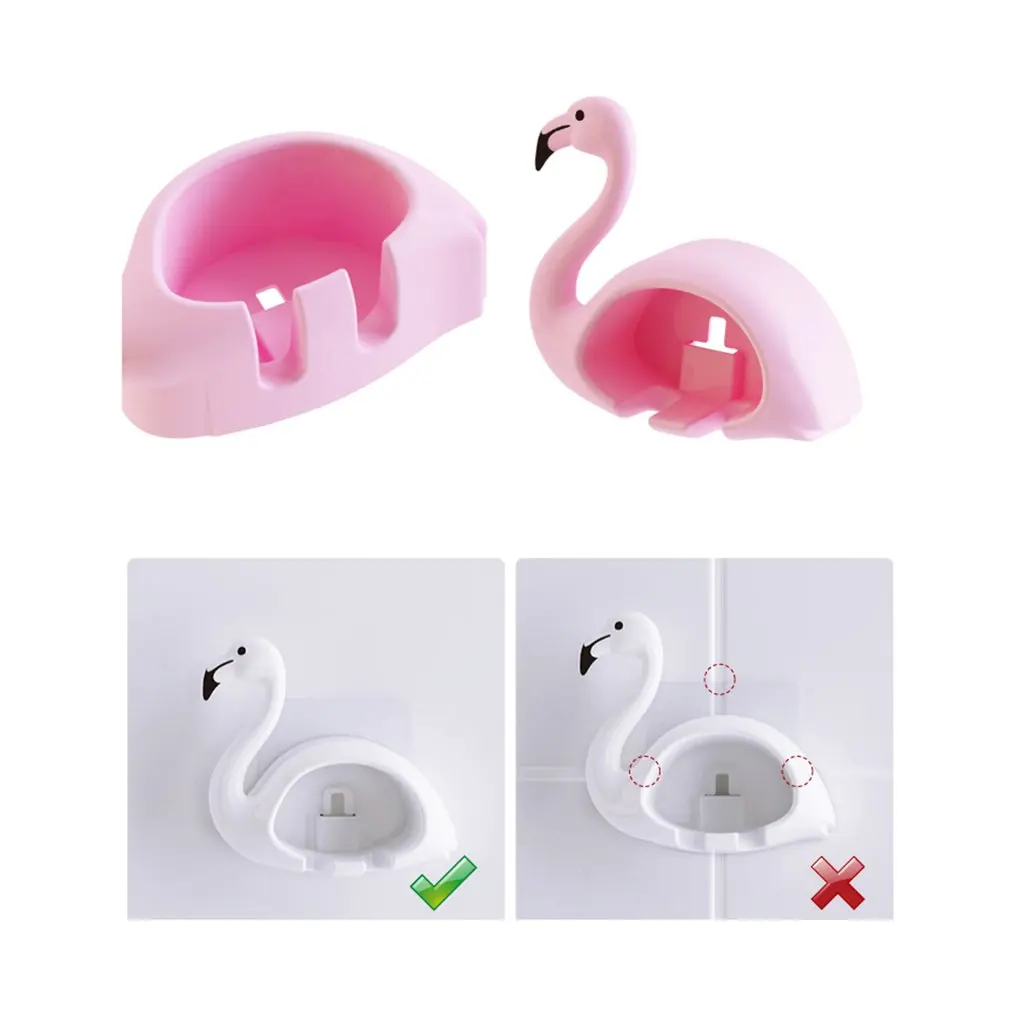 Комплект из 3 предметов с рисунком Фламинго присоски 2-х позиционный держатель
