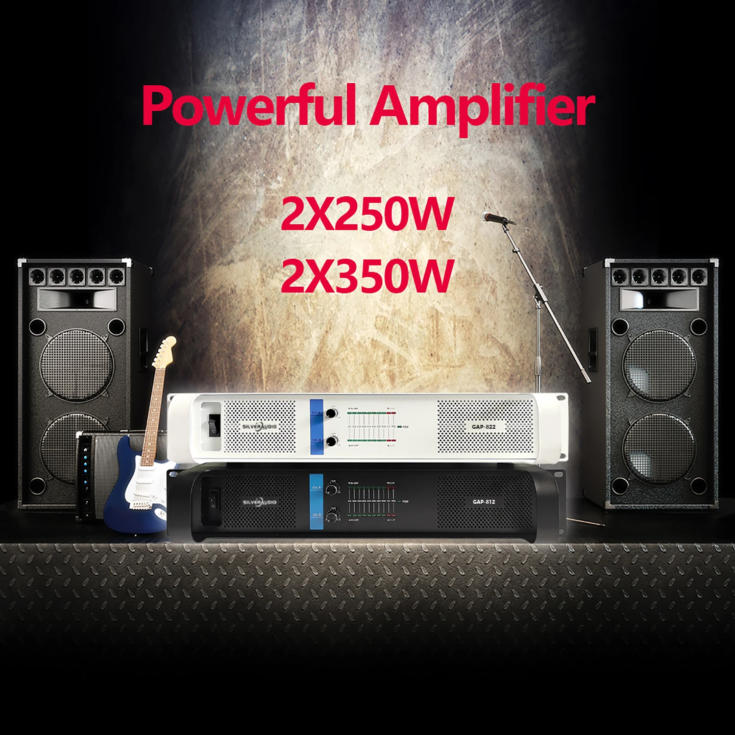 Высокопроизводительный усилитель мощности GAP-812 1000 Вт * 2 HiFi для караоке сцены