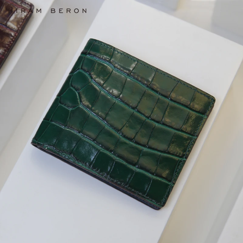 Кошелек Hiram Beron мужской с именем под заказ бумажник складной Роскошный