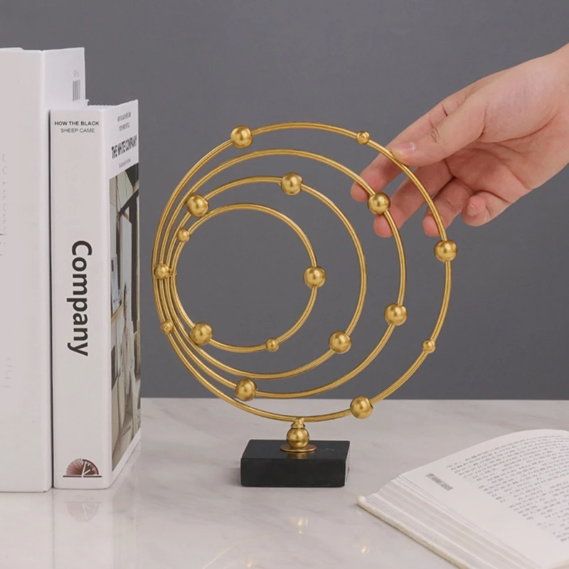 594C роскошный орнамент планеты в скандинавском стиле Абстрактная Металлическая