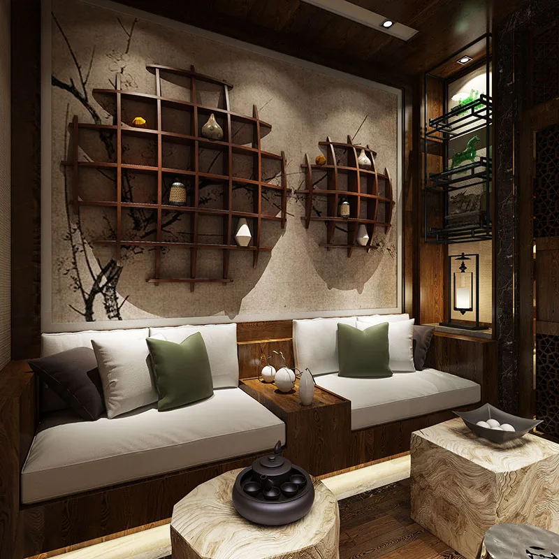 Антикварные полки из массива дерева для телевизора настенная книжная полка в