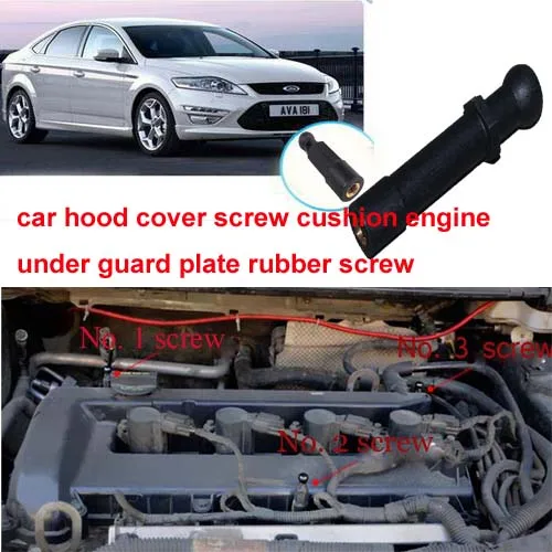 

car hood cover screw cushion engine under guard plate rubber screw for ford Mondeo Mk3 2004-2007 KUGA 2003-2012