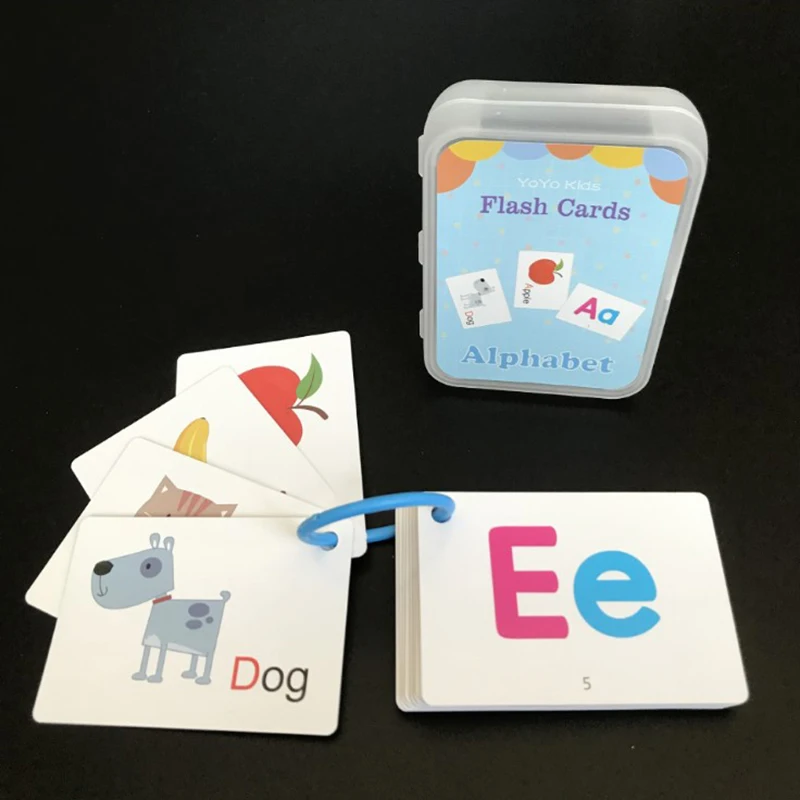 

1Box English Education Baby Cards Montessori Early Development Learning Educational Toy For Children Kid Gift With Buckle