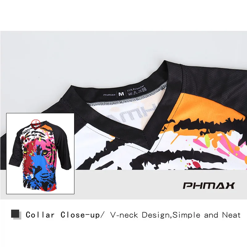 PHMAX велосипедная одежда спортивные майки дышащая быстросохнущая рубашка DH