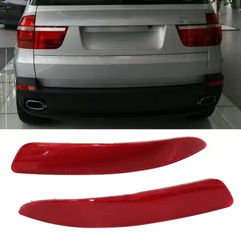 Задний бампер левая/правая противотумансветильник фара задняя противотуманная фара отражатель красная линза для BMW E70 X5 2008-2012 OEM:63217158950 ...