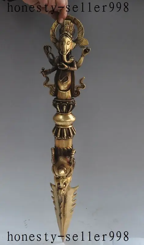 Свадебные Украшения 22 &quotТибетский буддизм латунный слон нос Бог Будда фюрпа