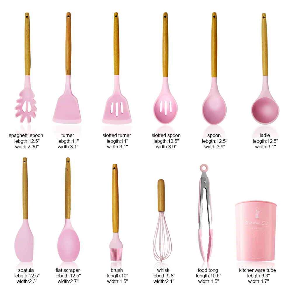 Набор силиконовых кухонных принадлежностей комплект из 9/10/11/12 предметов лопатка