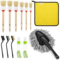 13pcs car detailing brush set dirt dust clean brushes tools for cleaning auto interior