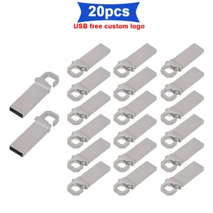 20pcslot free custom logo waterproof metal usb flash drive pendrive 128gb 64gb 32gb 16gb pen drive flash usb memory stick free global shipping