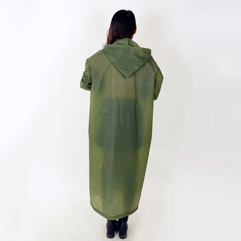 Многоразовый унисекс прозрачный дождевик с капюшоном для кемпинга