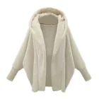 Женское пальто на молнии с капюшоном, зимнее теплое шерстяное пальто, хлопковое пальто с искусственным мехом, корейская мода, мягкая верхняя одежда в стиле Харадзюку 4