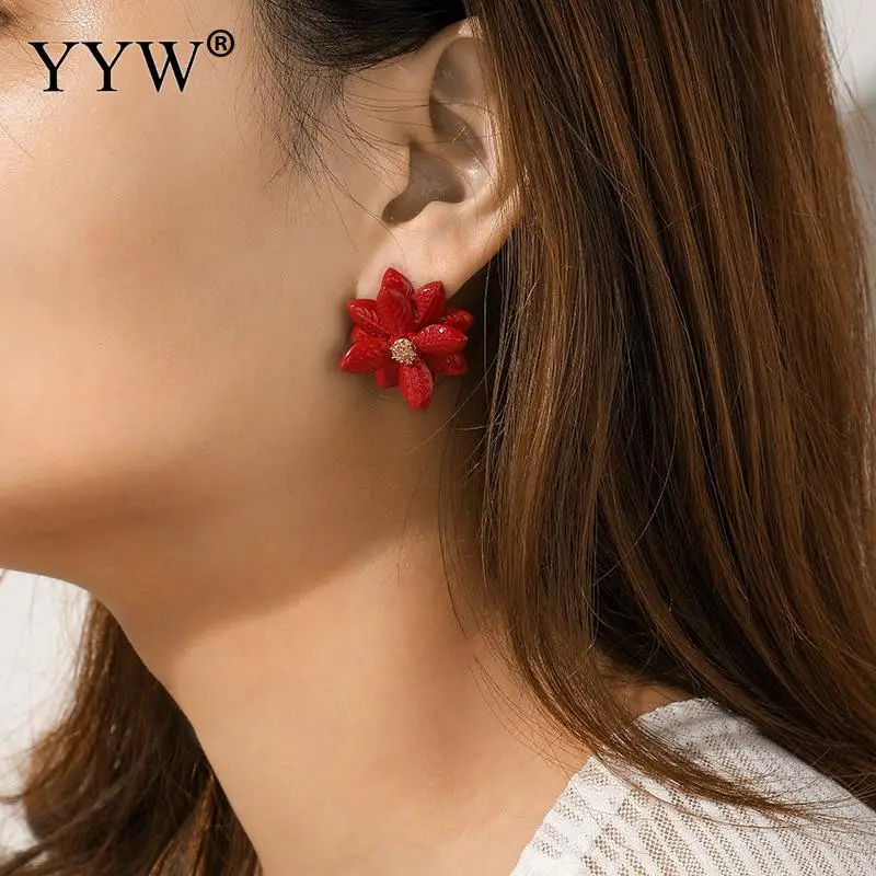 Женские винтажные серьги-гвоздики с цветочным узором | Украшения и аксессуары