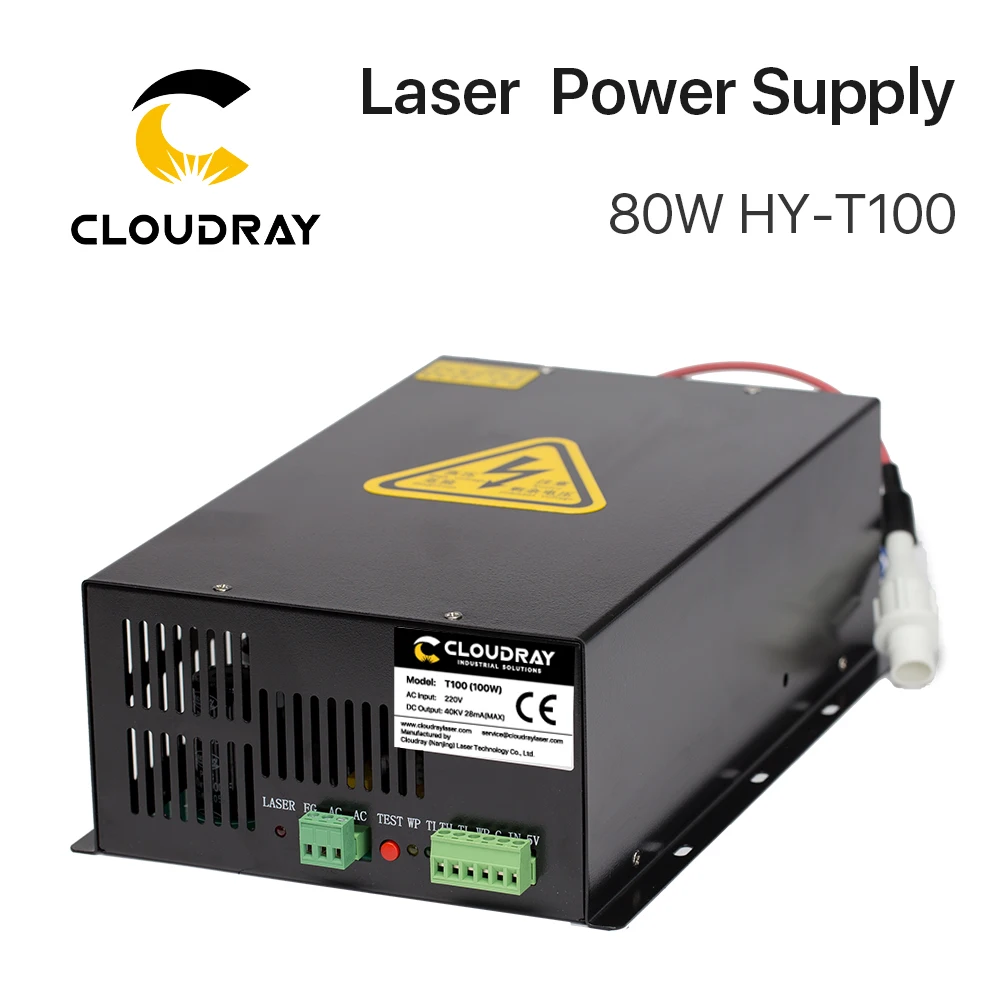 Cloudray 80 Вт-100 Вт CO2 лазерный источник питания для CO2 лазерной гравировки и резки HY-T100 T/W Plus серия длинная гарантия