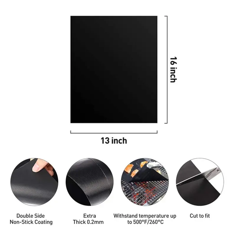 

10/4/2pcs BBQ Grill Mat Reusable Non-Stick Barbecue Outdoor Baking Pad Cooking Plate Barbecue Oven Tool Accessories