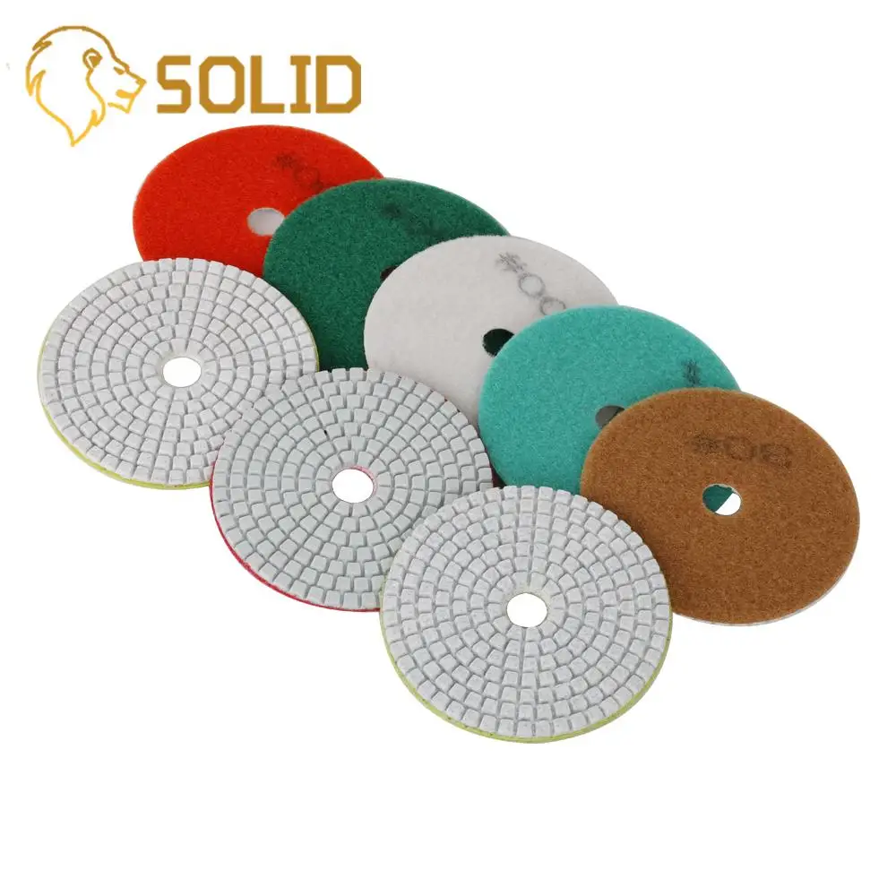 

18Pcs /Set Diamond Polishing Pads 100mm Wet/Dry for Granite Stone Concrete Marble Polishing Use Grinding Discs