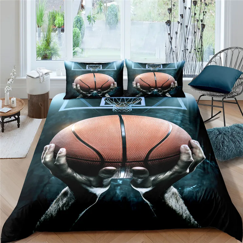 

ZEIMON New 3D Bedding Set Kids Adult Bedding Duvet Cover King Queen Size Basketball Printing Bed Set Home Textiles Bedclothes