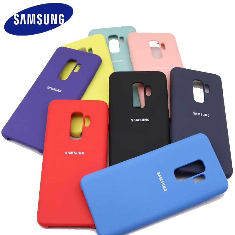 Оригинальный жидкий силиконовый чехол для Samsung Galaxy S9 Plus шелковистый мягкий
