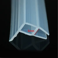 silicone rubber shower door window glass seal strip for 8mm glass