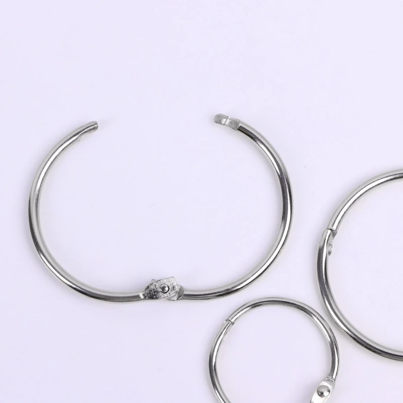 

Metal Loose Leaf Book Binder Hoop Ring Multifunctional Keychain Circle DIY Album